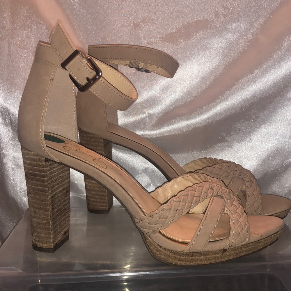 Jessica Simpson Nude Sandal Heels